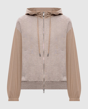 Peserico Бежевая спортивная куртка с люрексом A12577J02355A