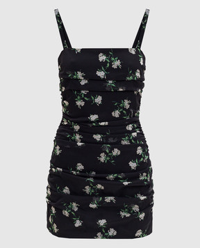 Dolce&Gabbana Черное платье мини с шелком F663HTFSA9C
