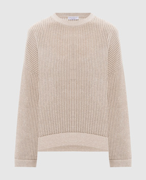 Brunello Cucinelli Бежевий джемпер з люрексом MST258300