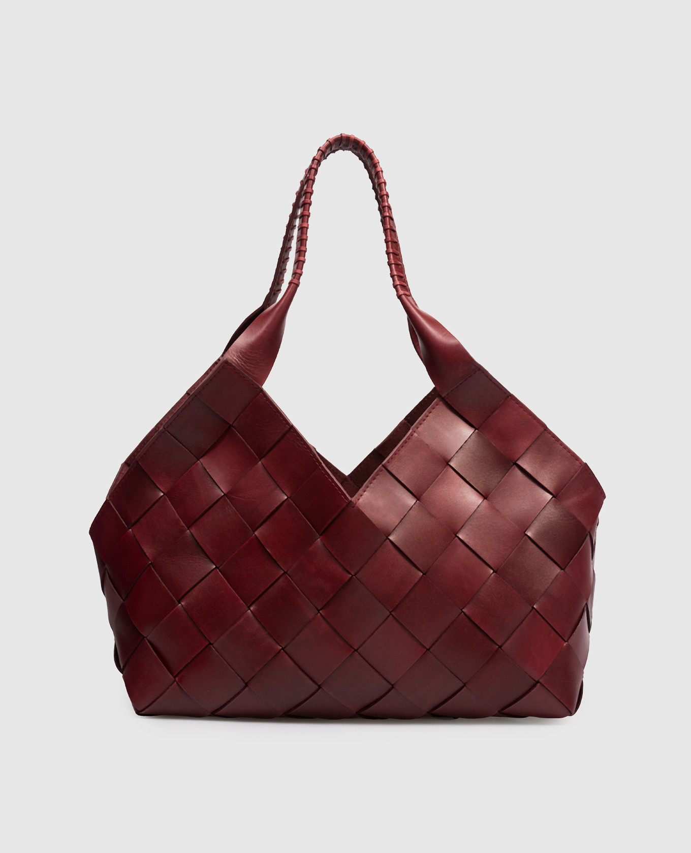 Бордовая кожаная сумка Castello