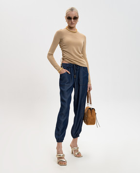 Twinset Голубые джогеры с логотипом 261LL2QCC