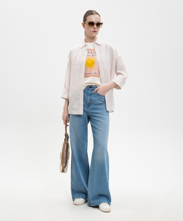 Max Mara Weekend Футболка цвета PANTERA айвори с принтом WKDPANTERA изображение 2