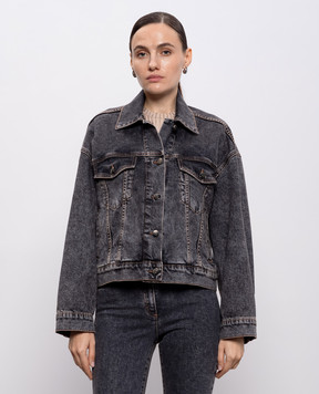 Peserico Сіра джинсова куртка з ефектом потертості S21388L1604280