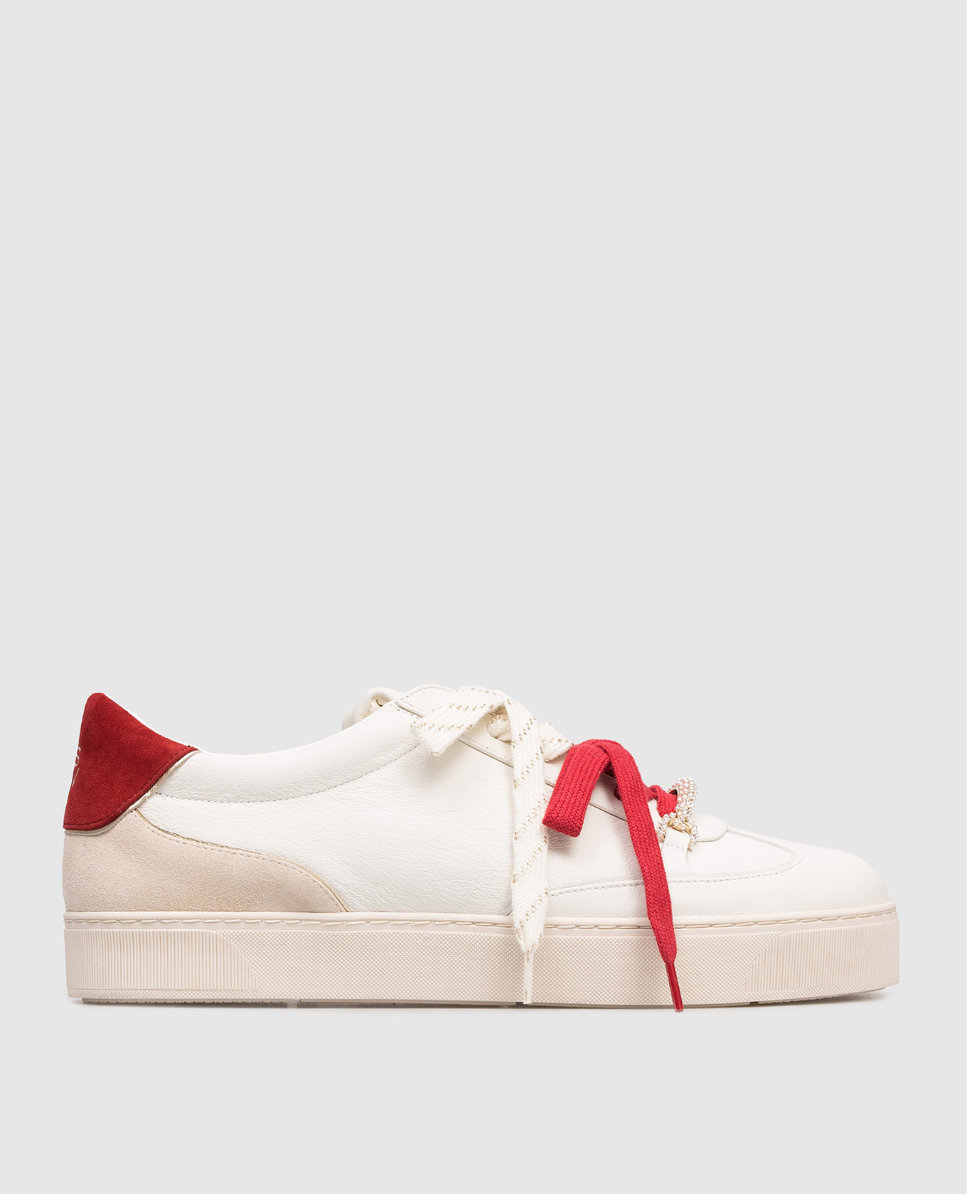 

Белые кожаные кроссовки COLTON с логотипом, Белый, Кроссовки