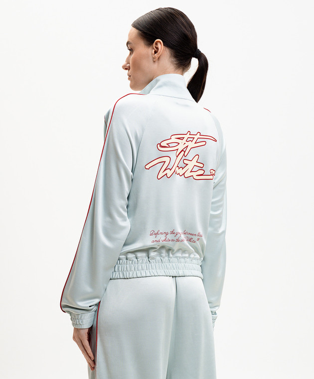 Off-White Голубая спортивная куртка 2BD00AS26JER001 изображение 4