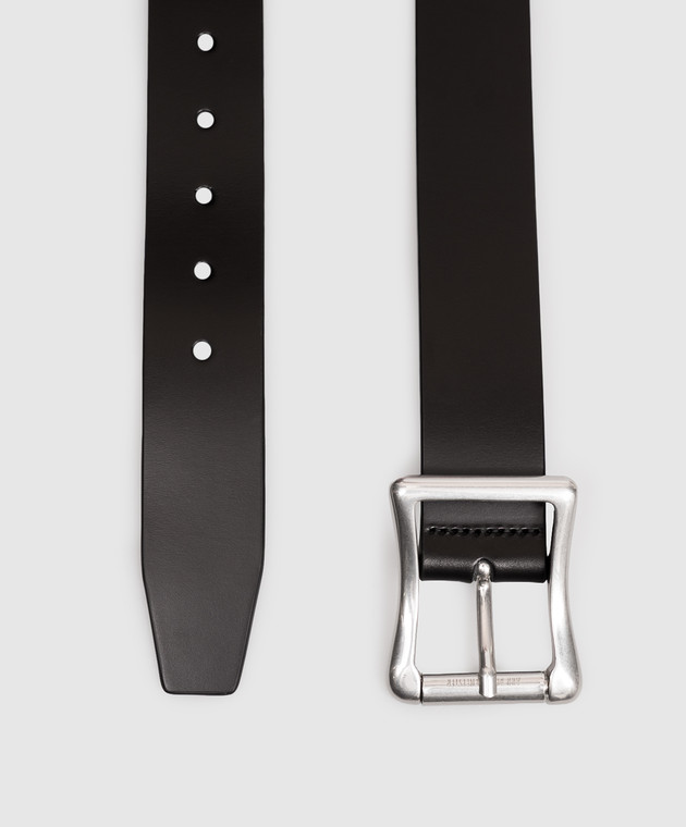 Ann Demeulemeester Черный кожаный ремень Ouls B0014374LT128 изображение 3
