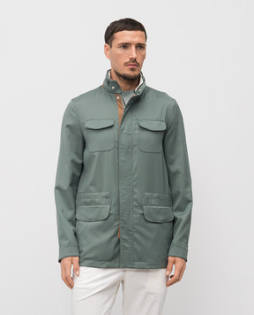 Enrico Mandelli Зелена куртка з вовни з логотипом 3T544A4531