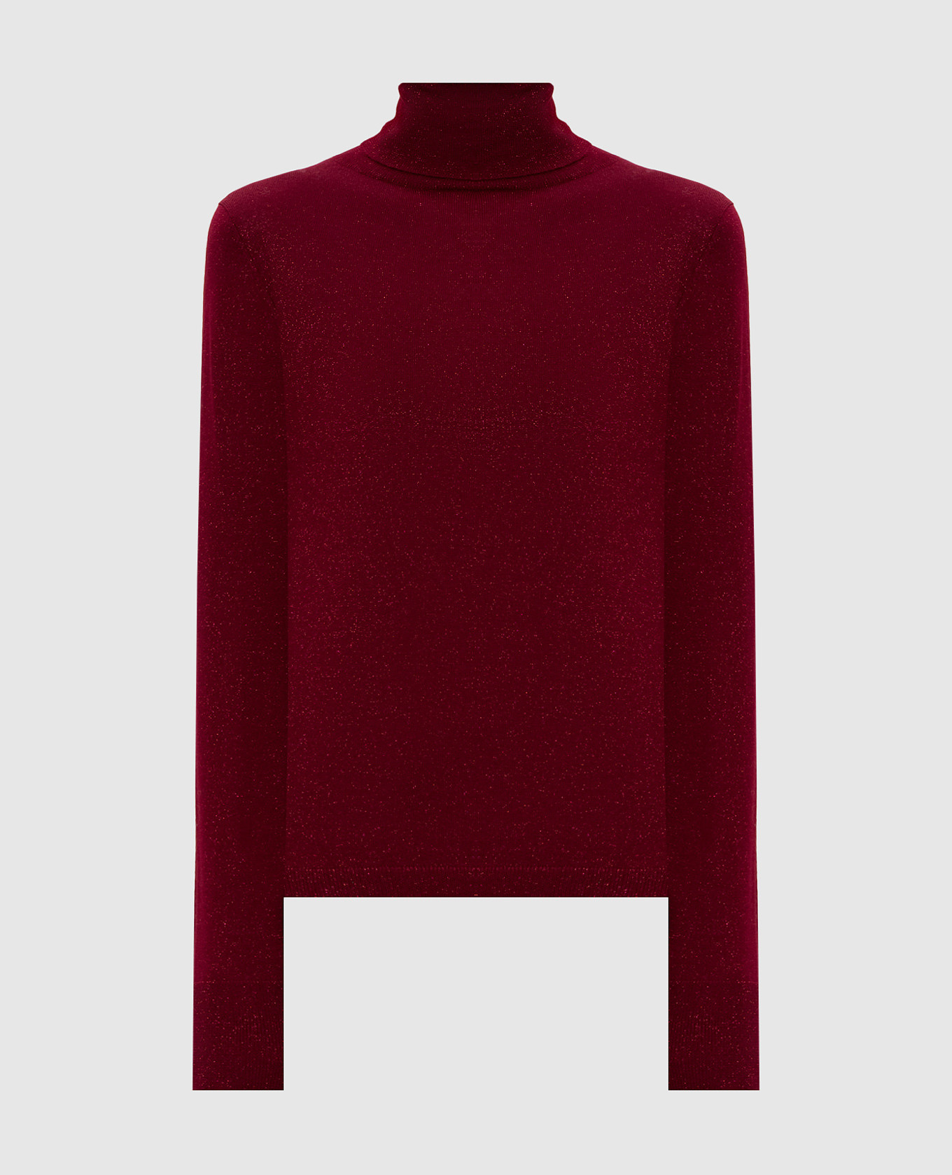Red merino wool golf with lurex Allude