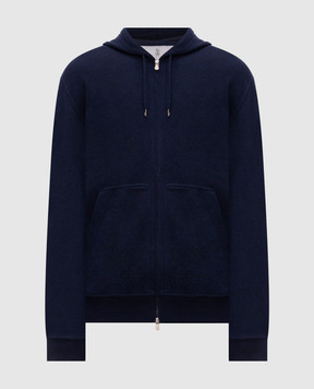 Brunello Cucinelli Темно-синя спортивна куртка з кашеміром MM8329069G