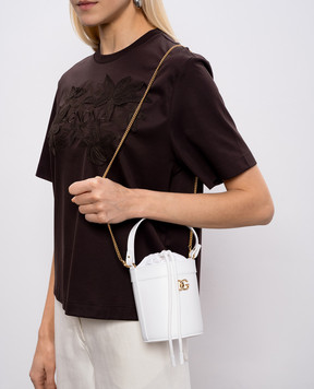 Dolce&Gabbana Дитяча біла шкіряна сумка бакет-бег EB0266A1065