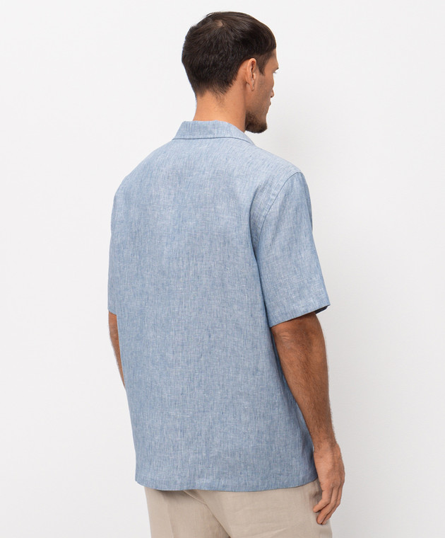 Peserico Блакитна сорочка з льону R5604702607 зображення 4