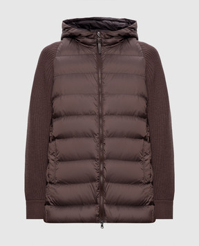 Brunello Cucinelli Коричневая комбинированная куртка MD5987779