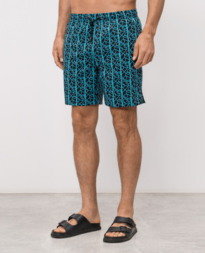 Stefano Ricci Чорні шорти для плавання M6B6200070B65405