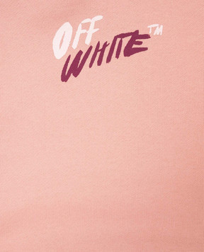 Off-White Детское розовое худи Arrow Writings 44GBB002F26F006