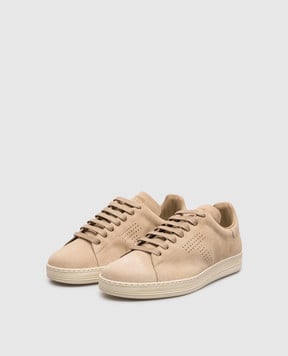 Tom Ford Бежеві замшеві кросівки WARWICK J1507LCL423N