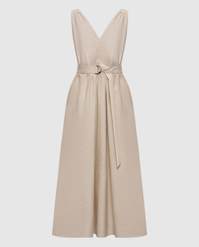 Brunello Cucinelli Бежева сукня міді M0F79A5092
