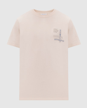 Off-White Бежевая футболка Kyiv Connect Dots 29A00751T