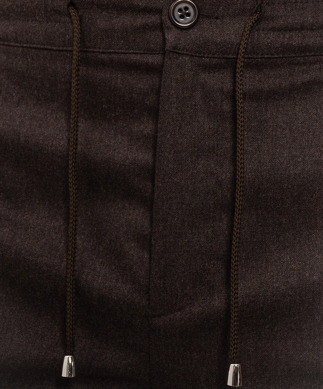 Doriani Cashmere Коричневі штани з вовни з відворотами P213T191F1T191 зображення 4