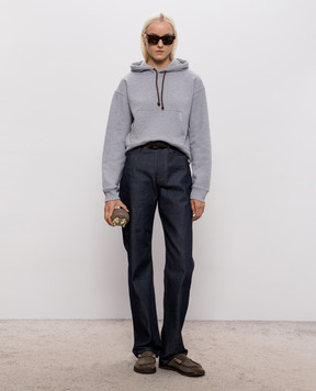 JW Anderson Серое утепленное худи JW0234PG1902