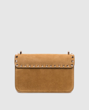 Valentino Коричнева замшева сумка крос-боді Rockstud 9W2B0T76KQQ