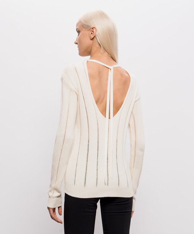 Ann Demeulemeester Джемпер Nese кольору айворі з кашеміром B0014316KN085 зображення 4