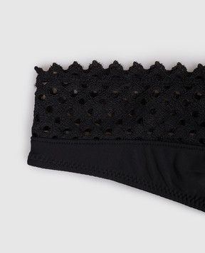 Wolford Чорні трусики-тонг з мереживом 4W2310