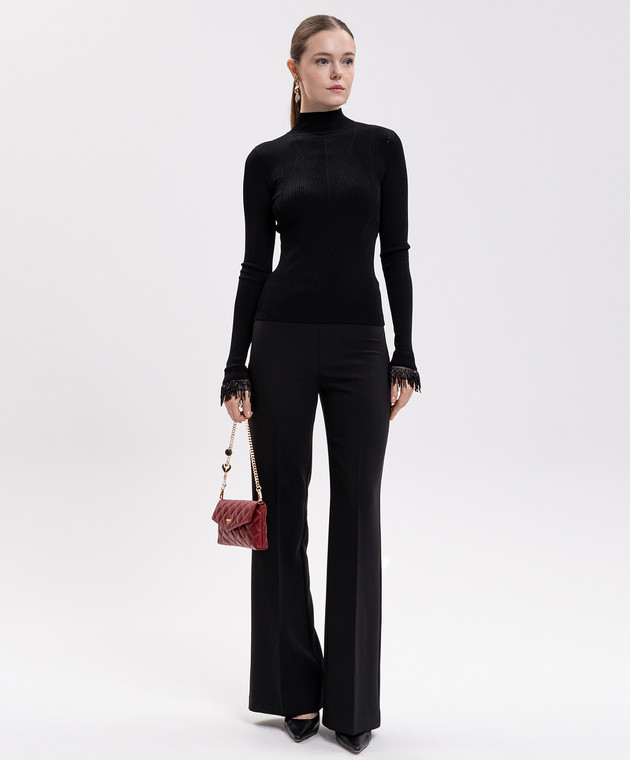 Twinset Черные брюки-клеш 262TT2421 изображение 2