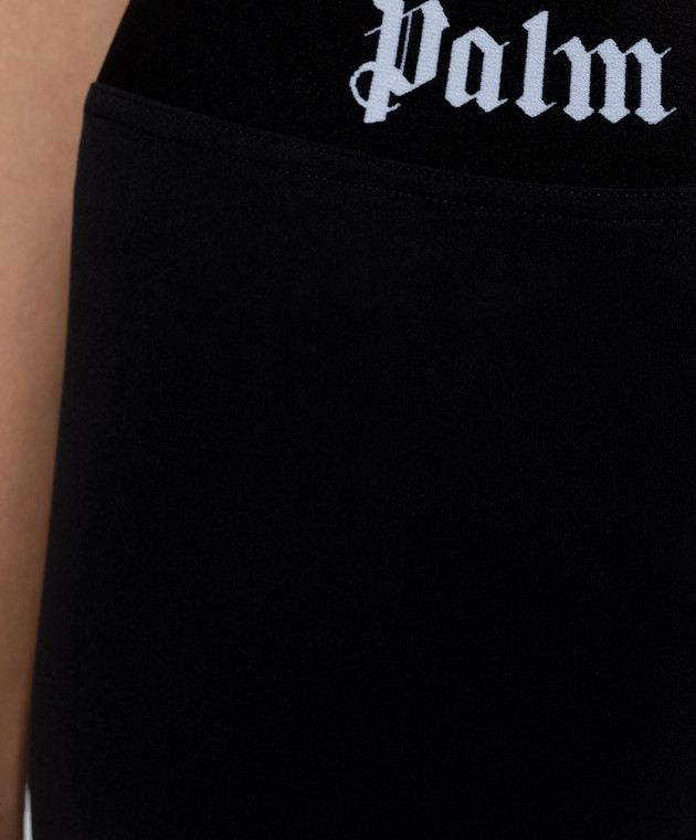Palm Angels Черные леггинсы с логотипом PAWVK002FB001 изображение 5