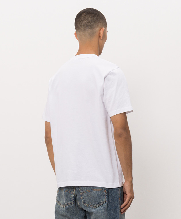 Off-White Белая футболка с принтом Logo 44MAA16MF26J00L изображение 4
