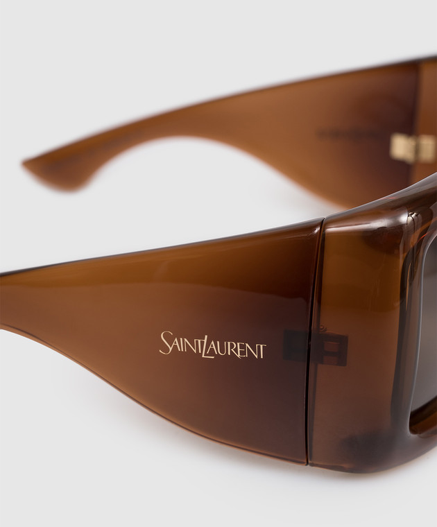 Saint Laurent Коричневые солнцезащитные очки 902 862886Y9958 изображение 4