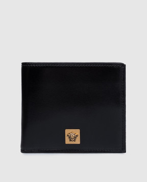 Versace Чорне шкіряне портмоне Severe DPU67371A18568
