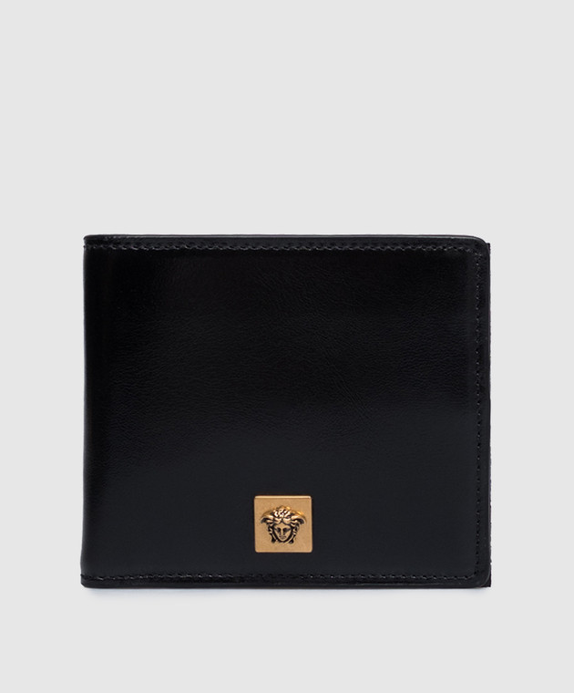 Versace Чорне шкіряне портмоне Severe DPU67371A18568