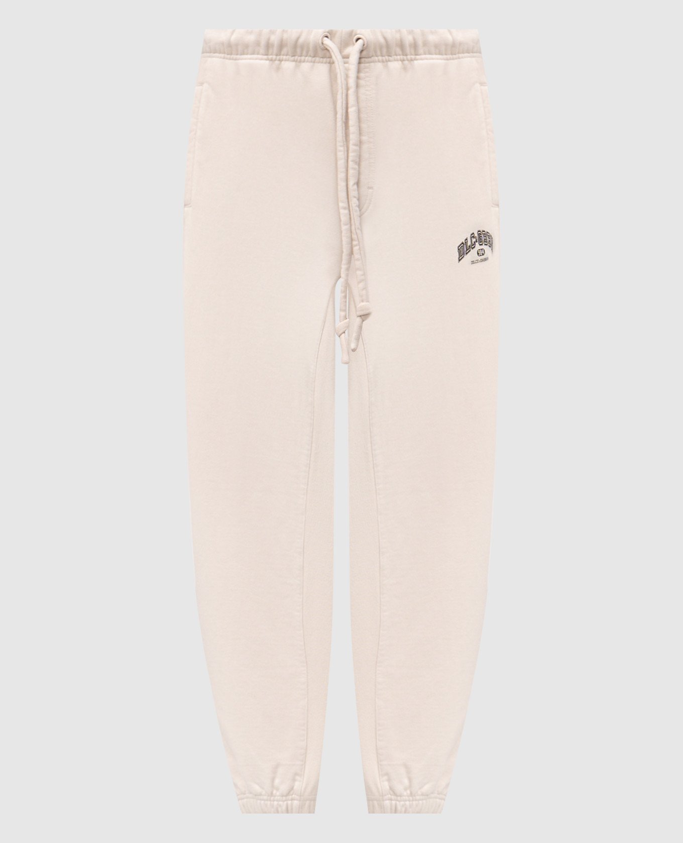 Beige joggers with logo print Dolce&Gabbana