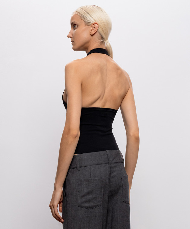 Vetements Черное боди с открытой спиной WH27BO162B изображение 4