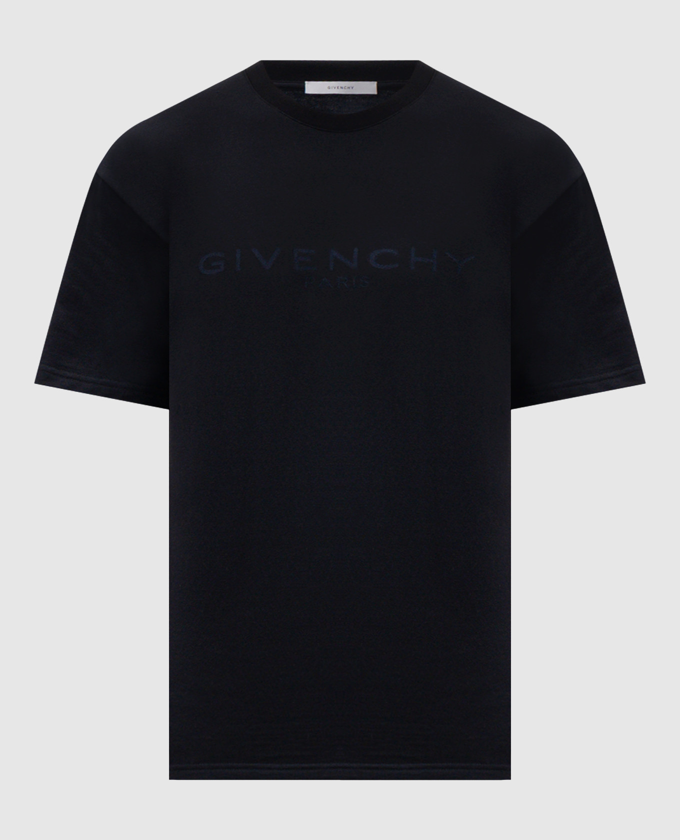 Синяя футболка с шелком с логотипом