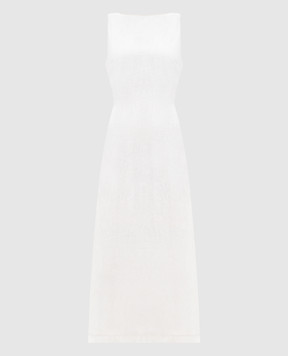 Faithfull Біла сукня міді Taylor з льону FFC06WHT