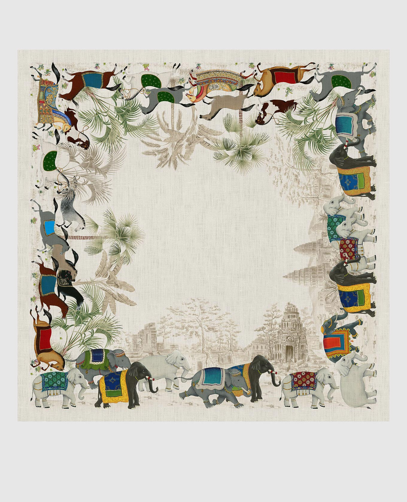 Сіра скатертина Barnum з льону