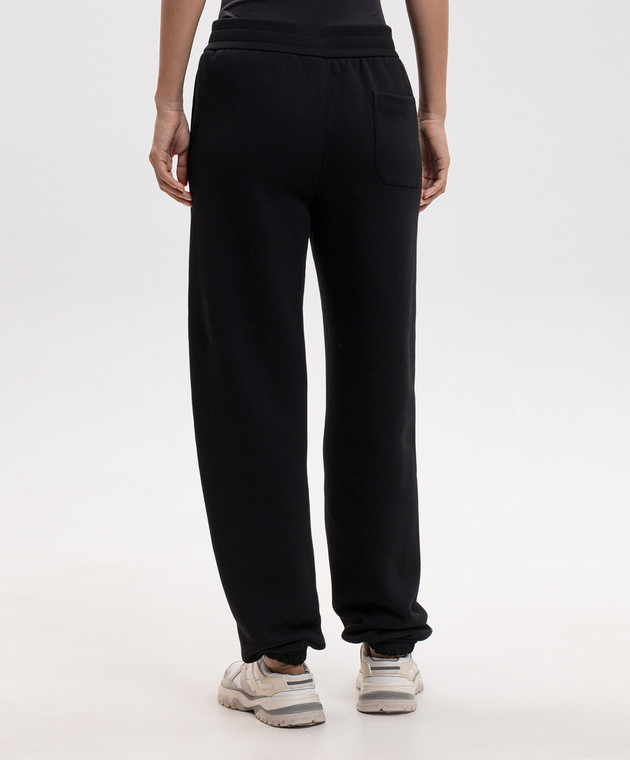 Jil Sander Черные утепленные джоггеры с принтом логотипа JJ02KA0424J20128 изображение 4