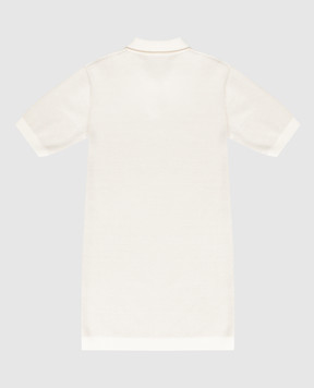 Brunello Cucinelli Дитяча біла сукня-поло з емблемою B19M21A95C