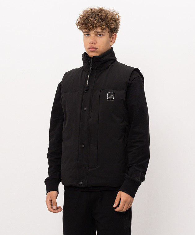 C.P. Company Metropolis Черный пуховой жилет LVE047A110739A изображение 3
