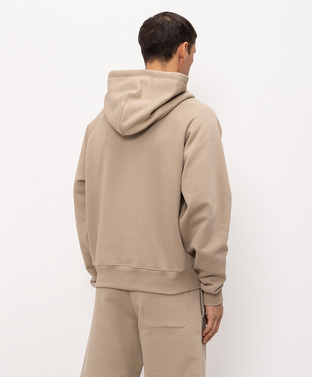 Ami Paris Бежева спортивна куртка з емблемою USW759747m зображення 4