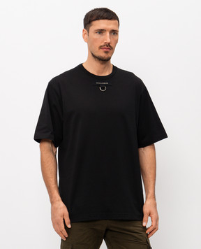 Dolce&Gabbana Чорна футболка з нашивкою логотипа G8PN9TG7PZH