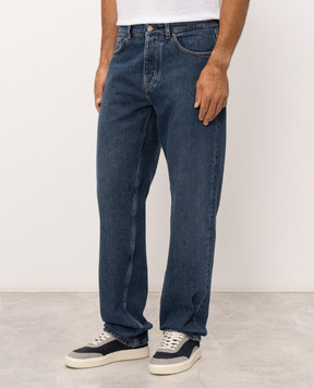 Trussardi Синие джинсы с вышивкой эмблемы P404HE04952NMJ390D46