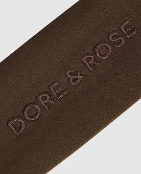 Dore & Rose Коричнева пов'язка на голову із шовку SILKHEADBAND