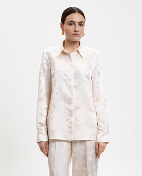 Gabriela Hearst Белая блуза Cruz из шелка 3261178S144