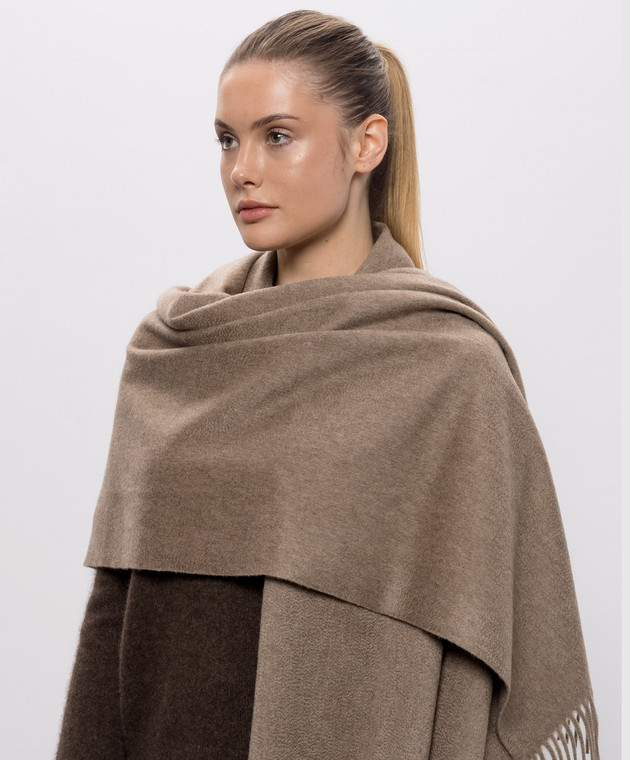 Max Mara Коричневый палантин BACI из кашемира BACI изображение 2