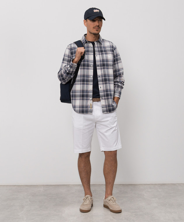 Woolrich Синя футболка з принтом логотипа CFWOTE2012MRUT5334 зображення 2