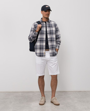 Woolrich Синя футболка з принтом логотипа CFWOTE2012MRUT5334