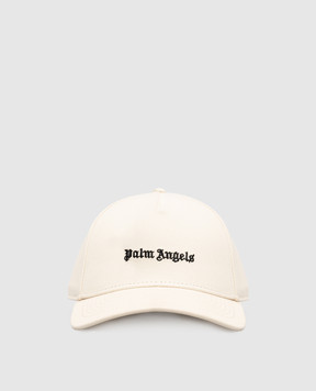 Palm Angels Кепка кольору айворі з вишивкою логотипа PAMLB001FB001m