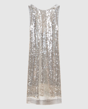 3.1 Phillip Lim Сіра сукня міді в паєтки E26191042NSQ